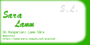 sara lamm business card